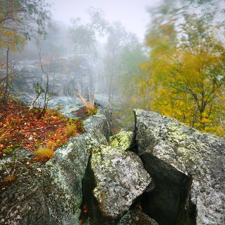 Foto: skalní masív Impérium - Děčínský Sněžník - říjen 2020