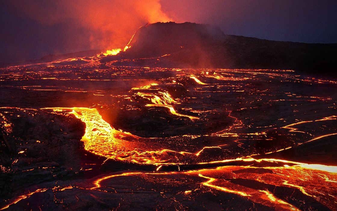 Foto: Geldingadalsgos - Geldingadalir - Island - září 2021